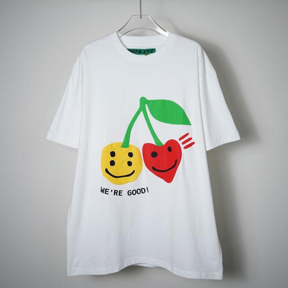 Smiley Cherry Graphic Tee Spread Positive Vibes